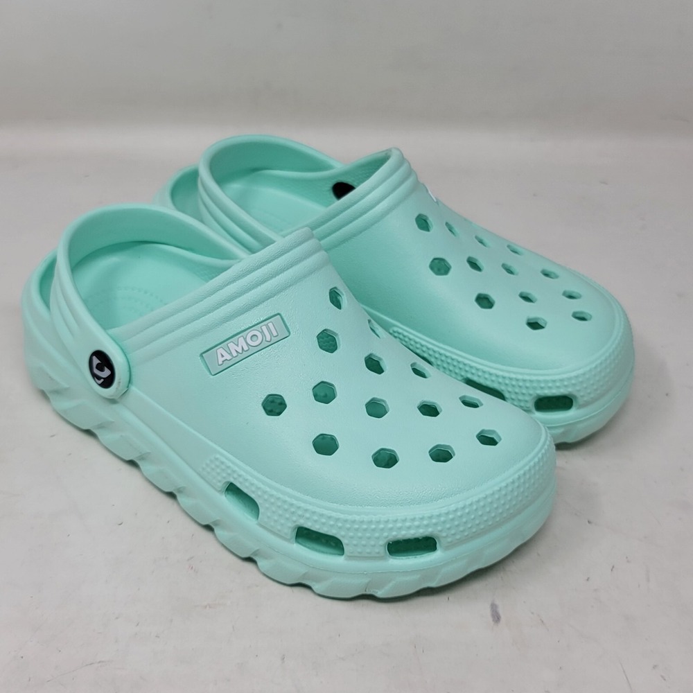 Amoji Kids Garden Clogs Blue Casual Shoes Size 13.5